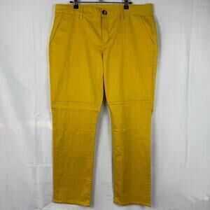 Cabi Yellow Mid / Reg Rise Straight Leg Casual Utility Trouser Pants NWOT 14R